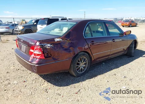 2002 Lexus Ls 430 z USA, uszkodzony, nr VIN JTHBN30F720067776